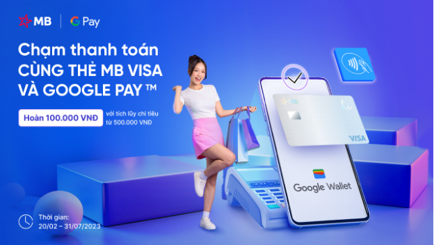 Chủ thẻ MB Visa thanh toán dễ dàng chỉ với thao tác chạm qua Google Pay - Ảnh 1.