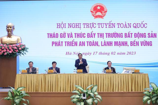 Thủ tướng Chính phủ Phạm Minh Chính chủ trì Hội nghị trực tuyến toàn quốc tháo gỡ khó và thúc đẩy thị trường BĐS phát triển an toàn, lành mạnh, bền vững.