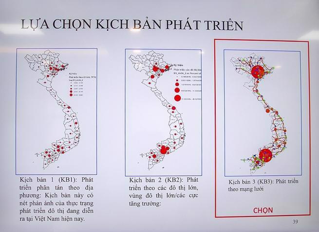 Đề xuất kịch bản phát triển đô thị.