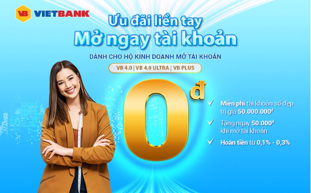 Vietbank dành nhiều ưu đãi cho hộ kinh doanh, tiểu thương