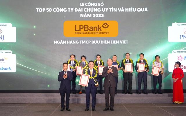 LPBank được vinh danh Top 50 Công ty Đại chúng uy tín và hiệu quả năm 2023