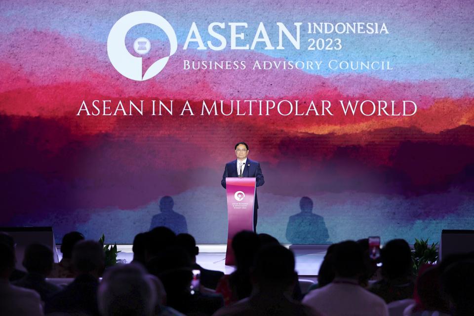 Thủ tướng Chính phủ Phạm Minh Chính phát biểu tại ASEAN BIS 2023 - Ảnh: VGP/Nhật Bắc  