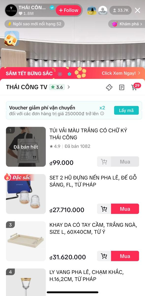 Livestream bán hàng "quý tộc", Thái Công không quên cài cắm sản phẩm bình dân mới toanh: Giá 199K, "cháy hàng" trong phút mốt- Ảnh 10.