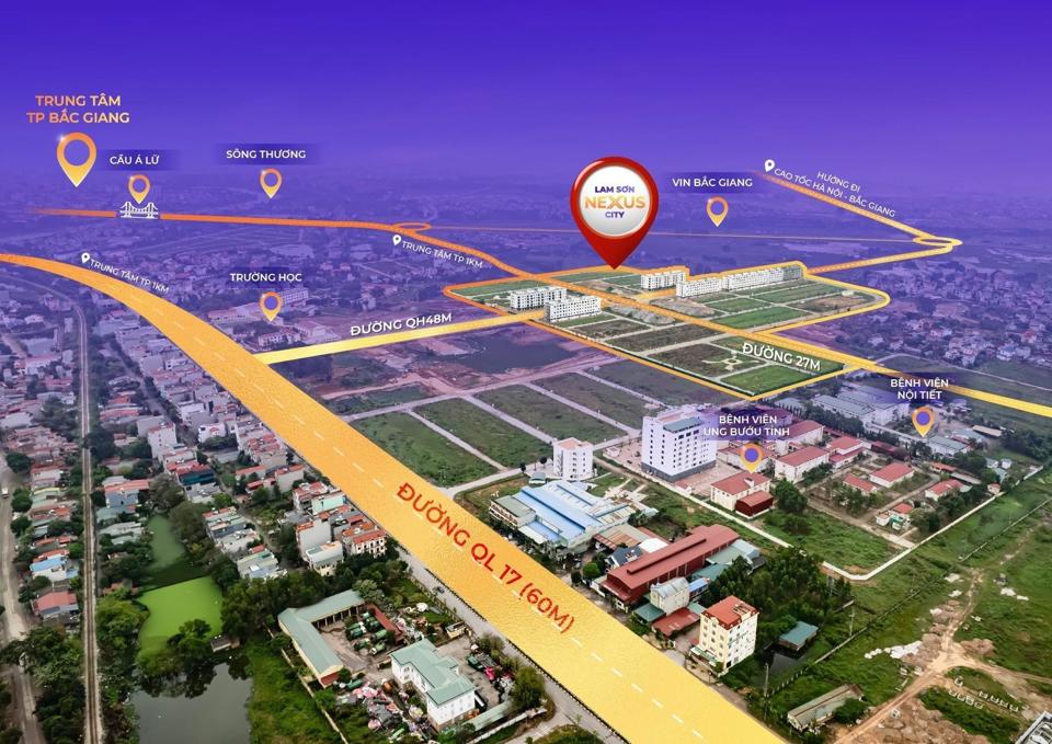 Lam Sơn Nexus City – sản phẩm sẵn sổ đỏ tại vị trí giao thương đắc địa của TP. Bắc Giang.