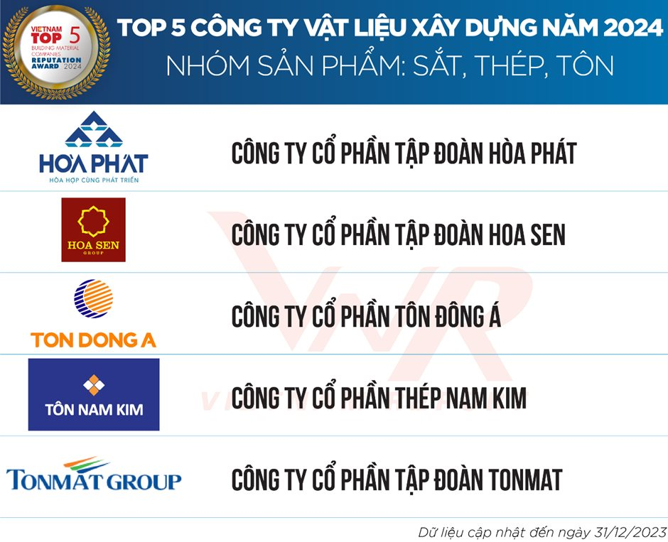 Top 10 Công ty Vật liệu xây dựng năm 2024: Tôn Đông Á ‘bật’ chỗ của EuroWindow, Viglacera vượt Vicostone- Ảnh 3.