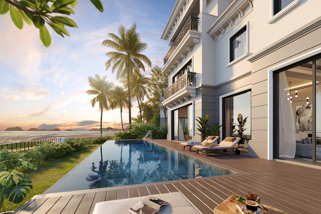 Ảnh phối cảnh dự án Grand Bay Halong Villas. Ảnh: BIM Land.