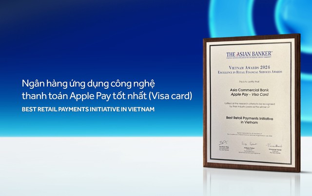 ACB: Ngân hàng ứng dụng công nghệ thanh toán Apple Pay tốt nhất- Ảnh 1.