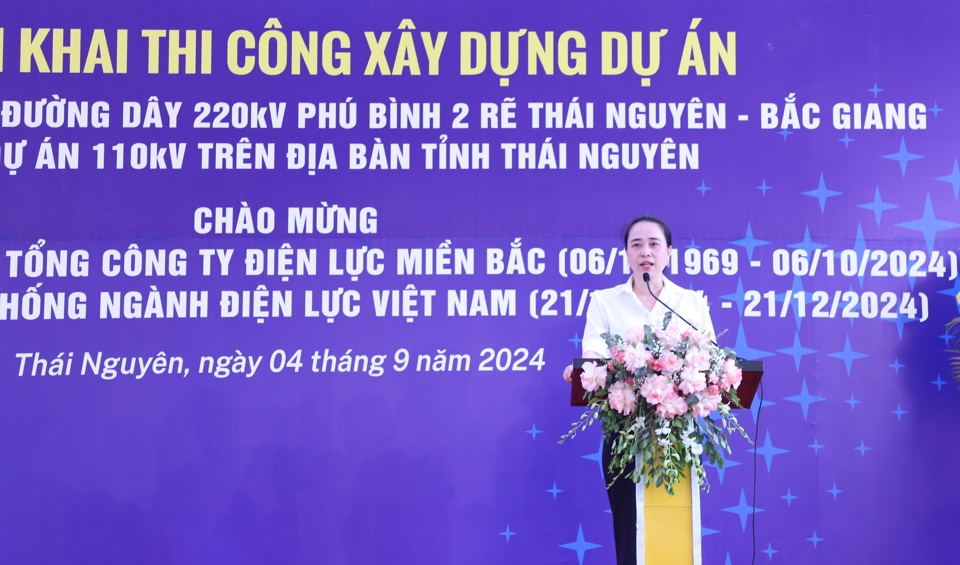 Bà Đỗ Nguyệt Ánh - Bí thư Đảng ủy, Chủ tịch HĐTV Tổng công ty Điện lực miền Bắc