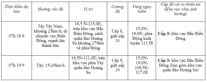 Dự báo diễn biến áp thấp nhiệt đới (trong 24 đến 48 giờ tới)