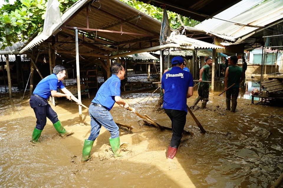 “Đến tận những nơi bị ảnh hưởng bởi bão lũ mới cảm thấy được sự tàn phá nặng nề của thiên tai và mất mát của bà con. Nhưng cũng trong hoàn cảnh khó khăn ấy, mới thấy tình người cũng thật ấm áp. Tham gia hỗ trợ người dân vùng bão lũ, cá nhân tôi và anh chị em đồng nghiệp càng mong muốn được góp sức nhiều hơn với những hoạt động cộng đồng của công ty” - anh Tạ Xuân Tuấn - Giám đốc kinh doanh miền Bắc, Vinamilk, chia sẻ.