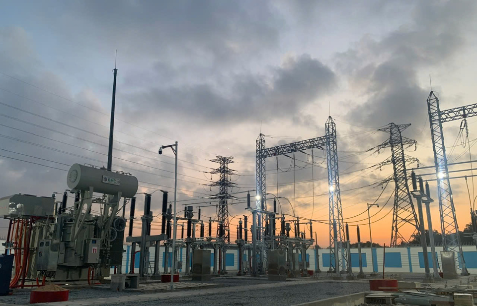 Trạm biến áp 110 kV Ascendas, tỉnh Bình Dương Ảnh: Hoàng Khôi