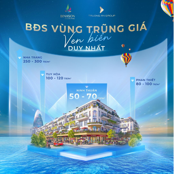 Bất động sản trung tâm biển Ninh Thuận, giờ vàng trước