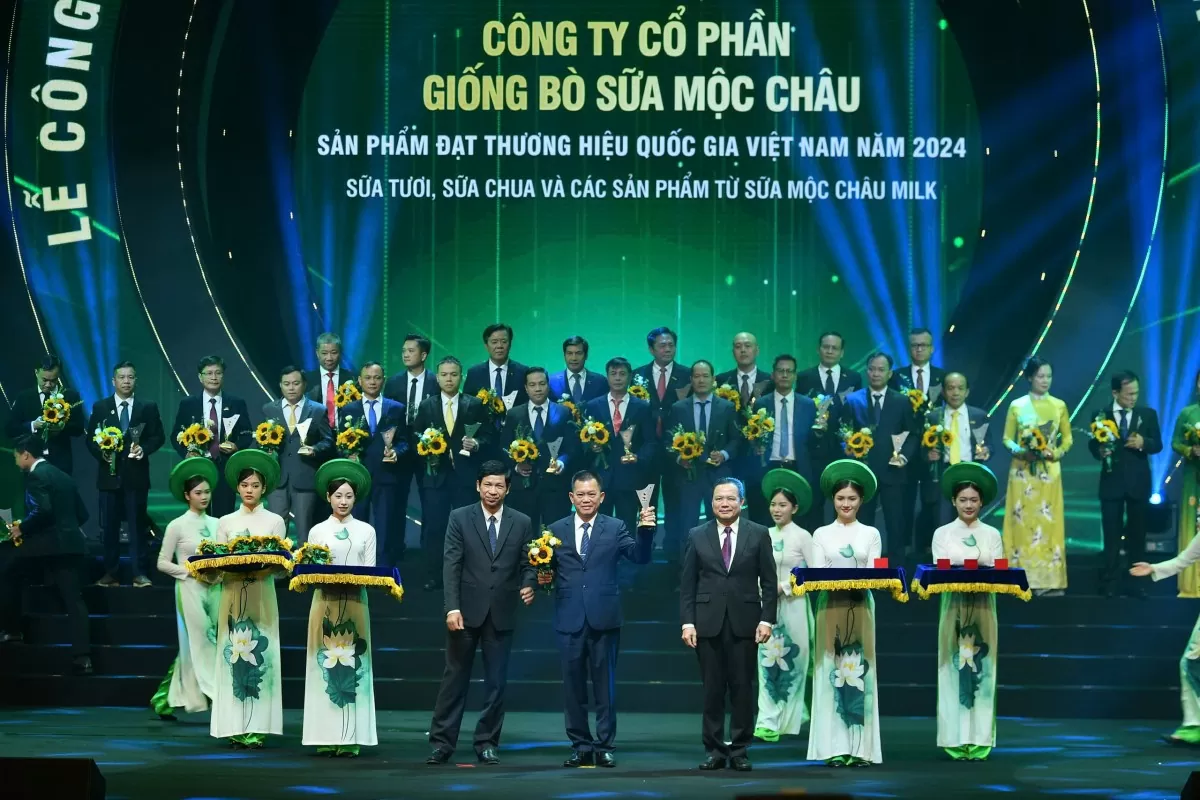 Mộc Châu Milk vinh dự được công nhận Thương hiệu Quốc gia Việt Nam 2024 Mộc Châu Milk vinh dự được công nhận Thương hiệu Quốc gia Việt Nam 2024