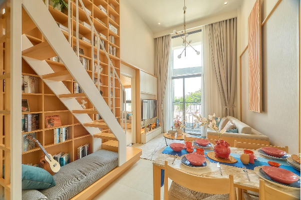 Không gian bên trong căn hộ 58m2 có thể ở 6-8 người. Ảnh Ánh Dương