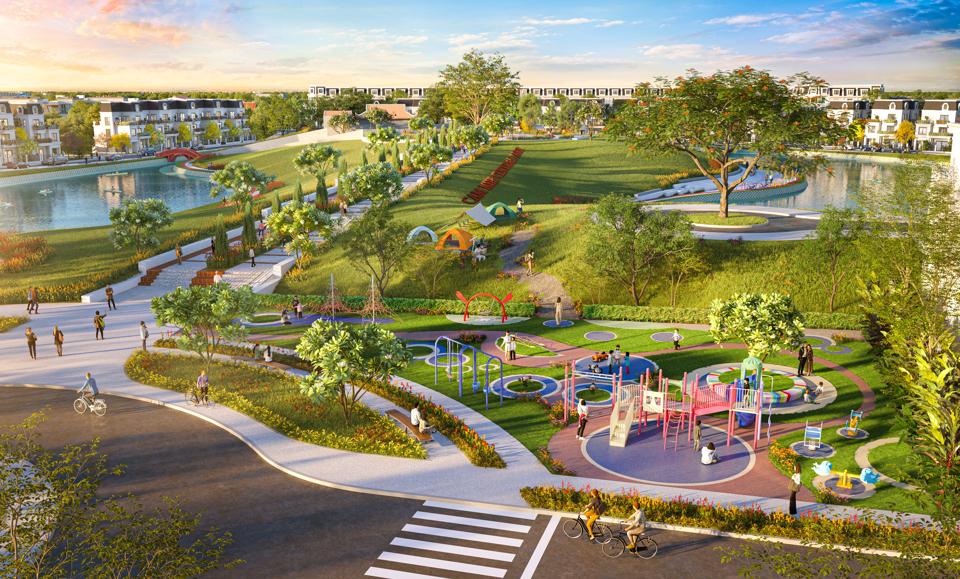 Phối cảnh khu vui chơi của một khu đô thị kiểu mẫu
