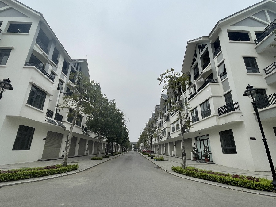 Nhiều biệt thự, liền kề bỏ hoang đang được rao bán với giá cao. Ảnh: Lê Tâm