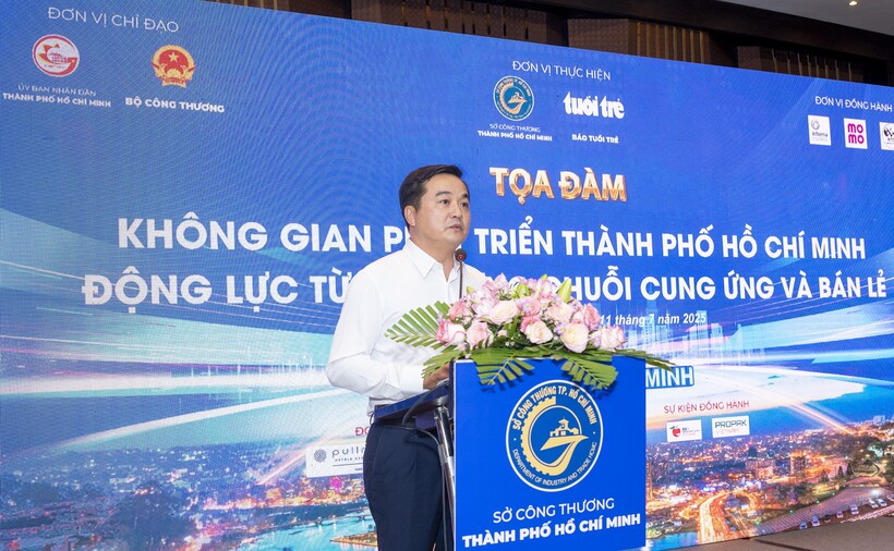Ông Bùi Tá Hoàng Vũ, Giám đốc Sở Công Thương TP. Hồ Chí Minh phát biểu. Ảnh: Mạnh Thắng
