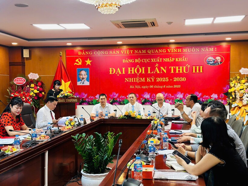 Đại hội Đảng bộ Cục Xuất nhập khẩu Ảnh: Minh Trang