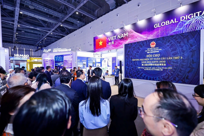 Gian hàng quốc gia Việt Nam tại GDTE 2024. Ảnh Thu Thuỷ