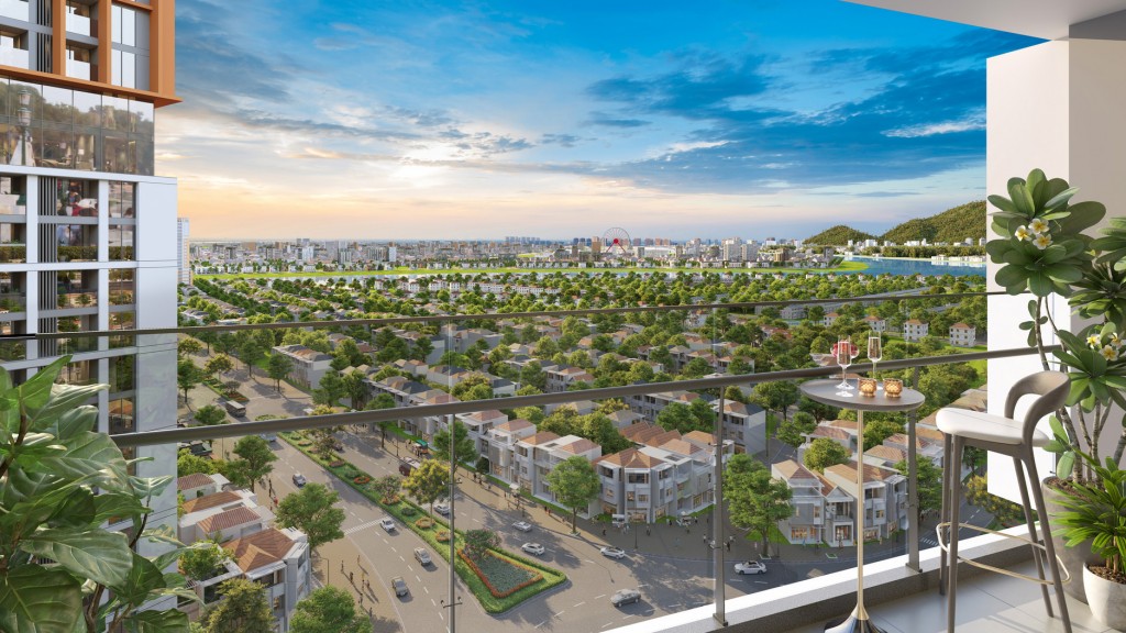 Không gian sống sinh thái ven sông với tầm nhìn khoáng đạt. (Ảnh phối cảnh: Sun Property)