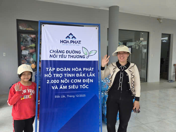 Tập đoàn Hòa Phát đã kịp hỗ trợ người dân Đắk Lắk sau trận lũ lịch sử. Ảnh: Hòa Phát