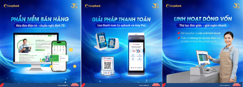 Co-opBank đồng hành cùng hộ kinh doanh trong kỷ nguyên số Co-opBank đồng hành cùng hộ kinh doanh trong kỷ nguyên số