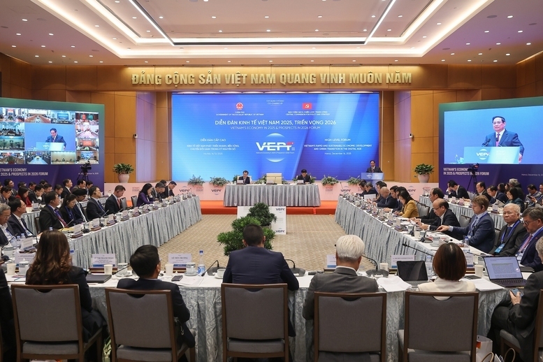 Toàn cảnh Diễn đàn Kinh tế Việt Nam 2025, triển vọng 2026 - Ảnh: VGP/ Nhật Bắc