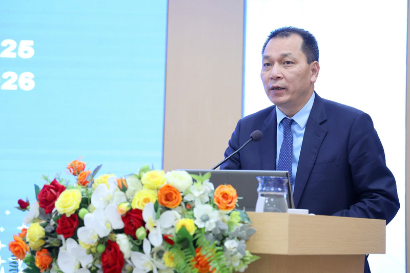 Ông Đặng Hoàng An, Bí thư Đảng ủy, Chủ tịch HĐTV EVN phát biểu tại Hội nghị. Ảnh: Phương Nam