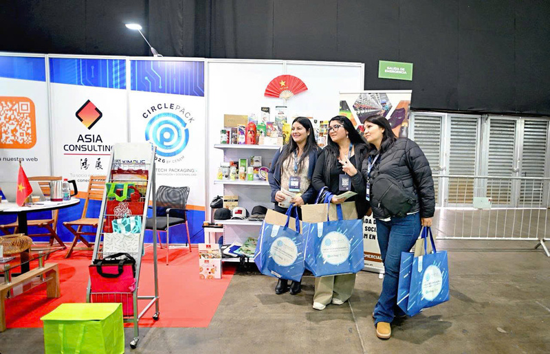 Hàng Việt tạo dấu ấn tại Hội chợ Circlepack 2026 ở Chile - 3