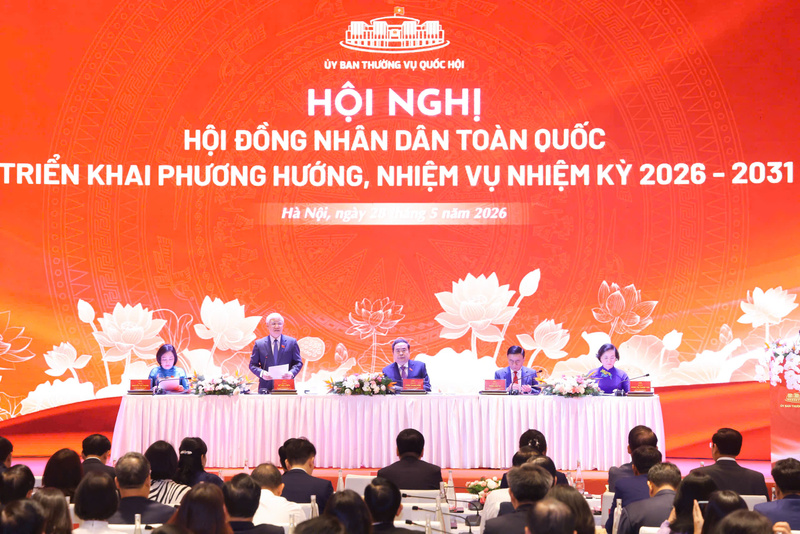 Toàn cảnh Hội nghị Hội đồng nhân dân toàn quốc triển khai phương hướng, nhiệm vụ nhiệm kỳ 2026-2031. Ảnh: Văn Quốc