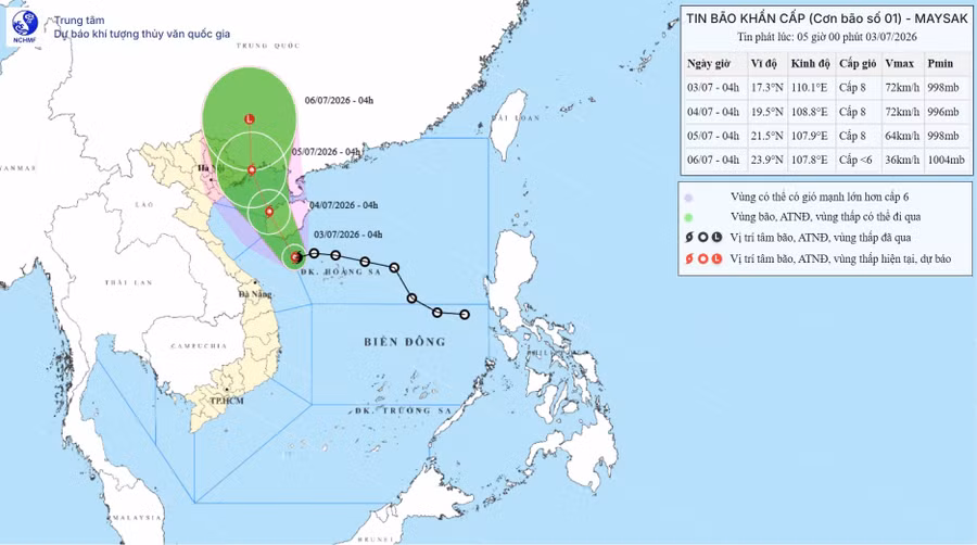 Dự báo hướng đi của bão số 1 (bão Maysak). bao-cv.jpg