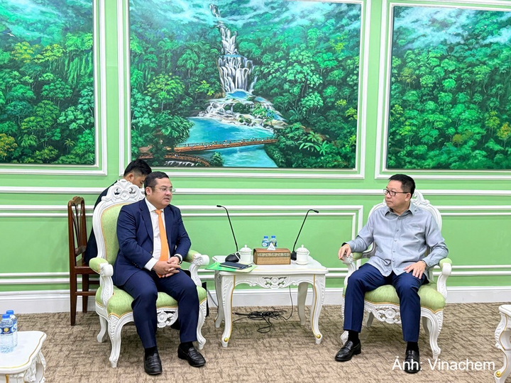 Ông Phùng Quang Hiệp - Chủ tịch Hội đồng thành viên Vinachem khẳng định quyết tâm huy động nguồn lực, phối hợp chặt chẽ với các cơ quan chức năng hai nước để thúc đẩy Dự án Kali