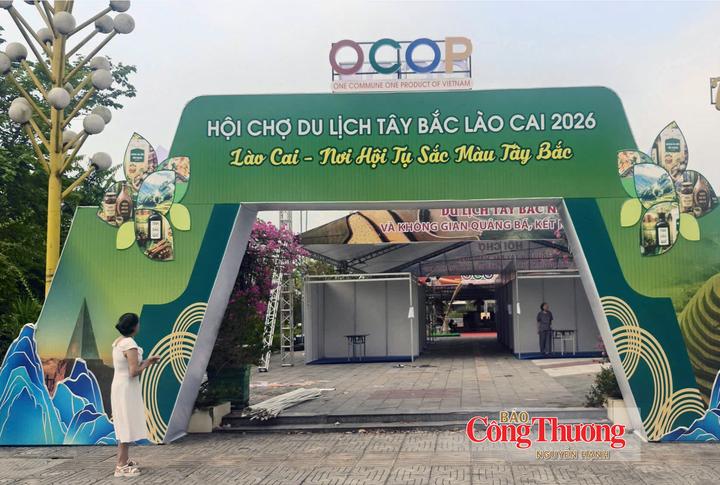 Không gian quảng bá, kết nối sản phẩm OCOP gắn với du lịch cấp vùng tại tỉnh Lào Cai năm 2026.