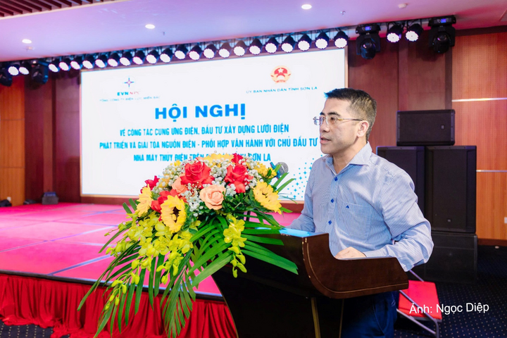 Ông Tăng Thế Hùng - Phó Cục trưởng Cục Điện lực, Bộ Công Thương phát biểu tại Hội nghị.